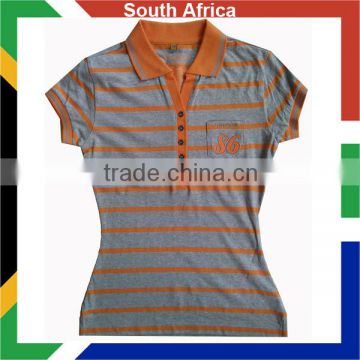 100 cotton single jersey yarn dyed women's polo shirt/women sexy polo shirt/short sleeve polo shirt