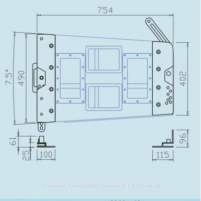 008 Quality Complete 15 Inch Speaker Accessories Kit Metal Rigging Parts Enclosure Rigging Hardware