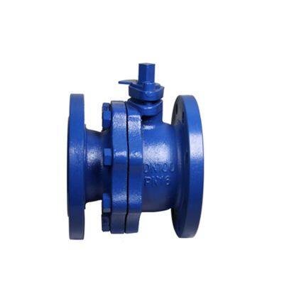 ANSI Standard API 2PC Cast Iron Handle Flanged Ball Valve