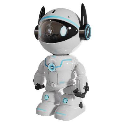 WiFi Home Robot Surveillance Camera with 5MP Resolution, Two-Way Voice Intercom, and Face Detection