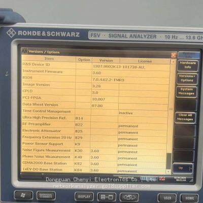 Используется в наличии анализатор сигналов и спектра Rohde & Schwarz FSV13 от 10 Гц до 13,6 ГГц