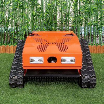 Industrial Grade Gas-Electric Hybrid Remote Control Crawler Lawn Mower Grass Cutting Machine 550mm Cutting Width Vigorun Tech