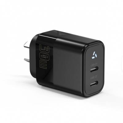 Двойные порты USB C, быстрый зарядчик QC3.0 30 Вт с зарядным устройством для стеновой розетки USB-C PD для стран ЕС, Великобритании, Австралии и США, адаптер питания 30 Вт PD