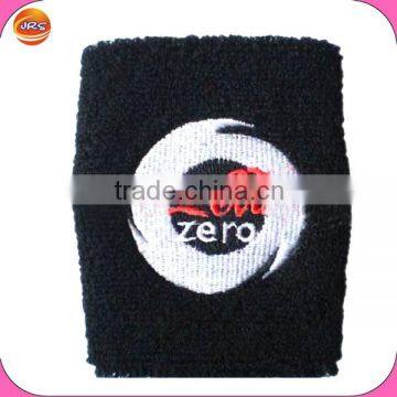 personalized cotton wristband sport sweatband with embroidery logo