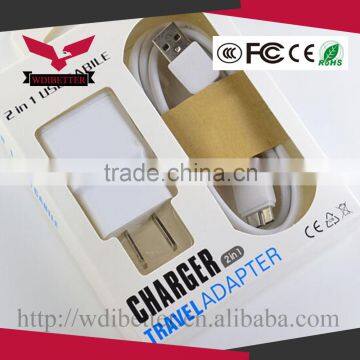 EU Plug Wall Charger + USB Data Cable for SamSung Galaxy Note3