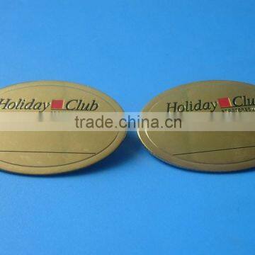 Metal-Oval st.petersburg holiday club Employee-Personalized-Name-Tag-Badge