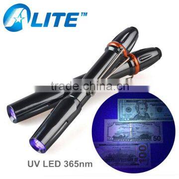 Pocket Flashlight 365nm 3W LED Ultraviolet Lamp UV Black Light Torch Pen Quality Choice