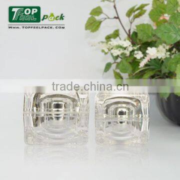 Double Wall Diamond Shaped Cosmetic Creams Transparent Acrylic Jar