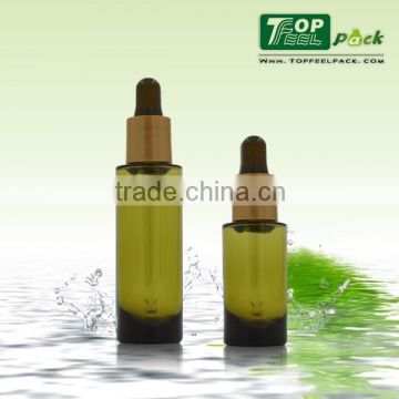 Popular 30ml PETG Plastic Dropper Bottle with Silver Collar for Olive Oil, Organic Oil