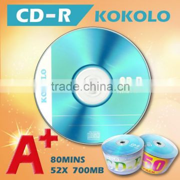 TAIWAN A+ KOKOLO cdr 52X Blank cd-r wholesale made in Taiwan