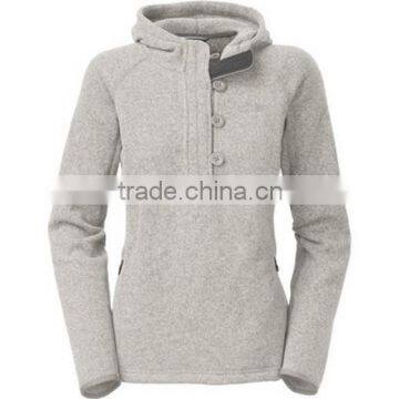 custom high quality 65% cotton 35% polyester pullover women hoodie wholesale