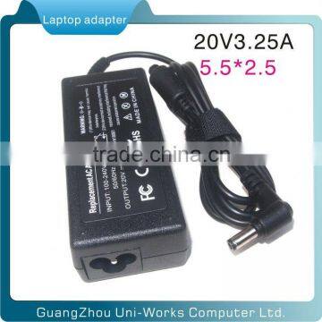 20v 3.25a 65w 5.5*2.5mm laptop ac adapter for FUJISU