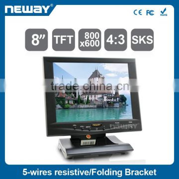 8" LED backlight vga input touchscreen lcd mirror monitor