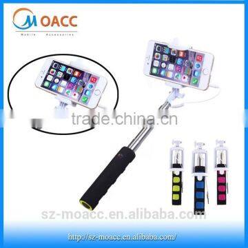 Factory Wholesale handheld selfie stick wired monopod