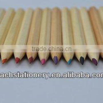 3.5 Inches 12 Pieces Half Size Wooden Drawing Colored Pencil Set for Stationery & Office