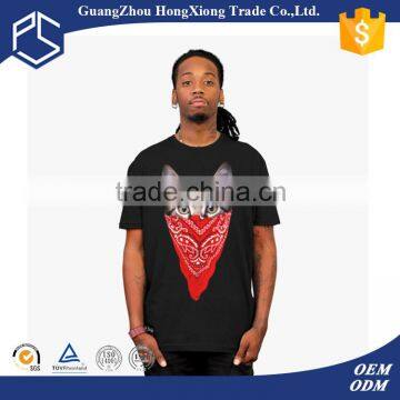 Custom printed wholesale men short sleeve black graphic t-shirts