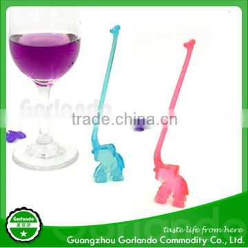 Cocktail plastic elephant stirrer