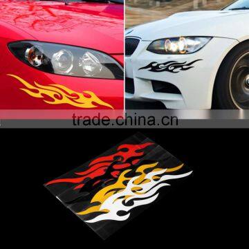 2pcs Universal Car Sticker Styling Engine Hood Motorcycle Decal Decor Mural Vinyl Covers Accessories Auto Flame Fire