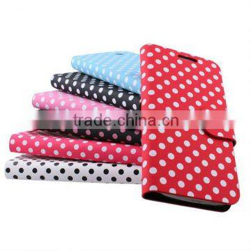 New Fashion Stand Folio Wallet Mobile Phone Leather Case for Samsung Galaxy S4 Mini I9190