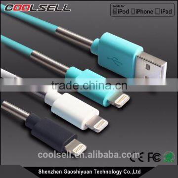 Spring MFi C48 USB cable for iPhone6/6S, 8pin connector mfi cable for apple with spring