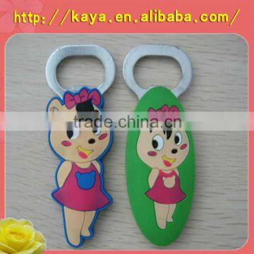 Lovely design wholesale soft pvc figurine bottle opener