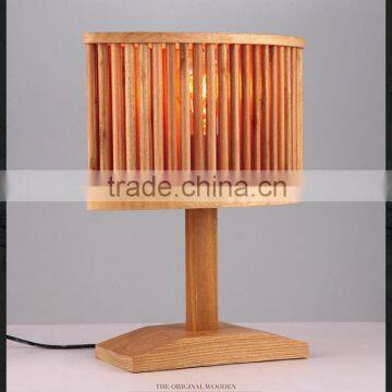 Handmade Craft Art Wood Modern Table Lamp for Bedroom Decor photo-4