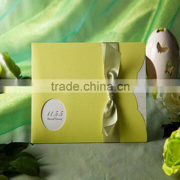 Vitality green wedding invitation card ER-043