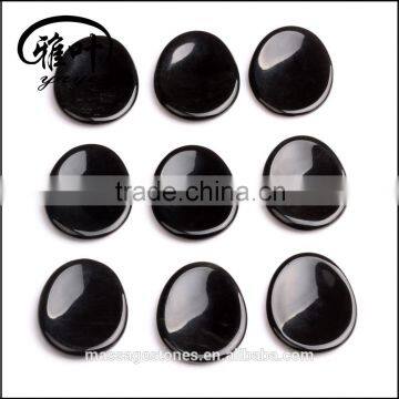 45*35*7mm Wholesale Black Obsidian Worry Stones Massage Stones