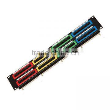 19 Inches Multicolor UTP cat5e 48 port patch panel