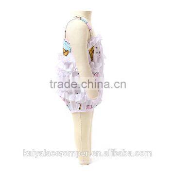 Kids Clothing Wholesale High Quality Cotton Ice Cream Ruffle Romper photo-2