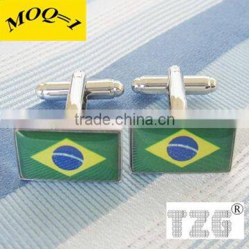 Brazil Brasil Flag Cuff Link