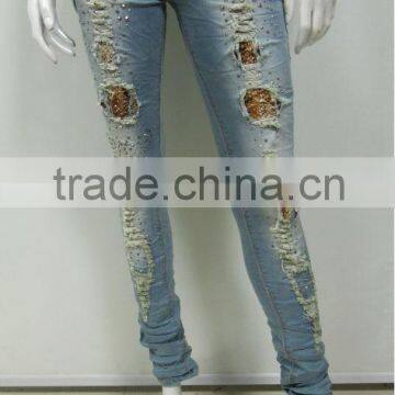 Skinny jeans,legging style denim jeans for lady