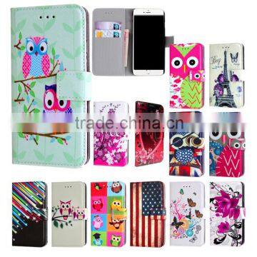 Printed PU Flip Wallet Leather Phone Case For Sony Xperia M5