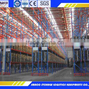 Warehouse storage metal rack system