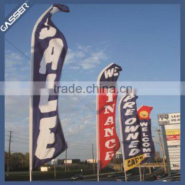 Wholesale Advertising Promotional Beach Flag Feather Flag