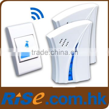 Wireless Door Bell 80m Home 2 Receivers Remote Control Chime 36 tunes Doorbell