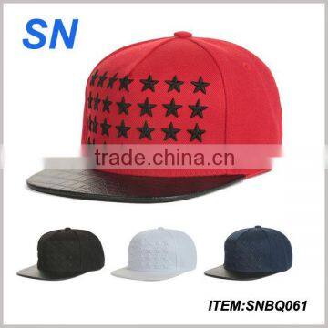 high quality custom 3D embroidery star cap