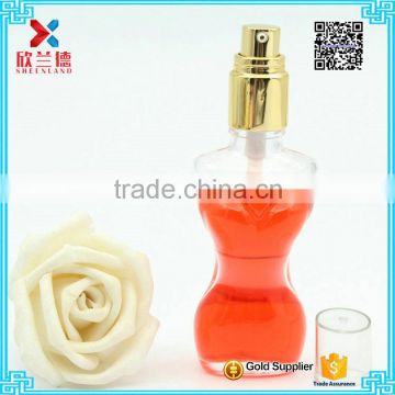 35ml woman body shaped skin care products lotion glass bottle