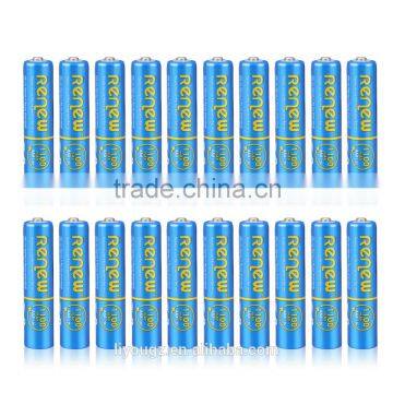 RENEW brand Ready-To-Use NiMH 1100mAh AAA Rechargeable Batteries, 20 Pack