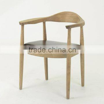 Kennedy President ASH Arm antique chair/ Hans J Wegner Round chair With beautiful Wood Grain(CH-333)