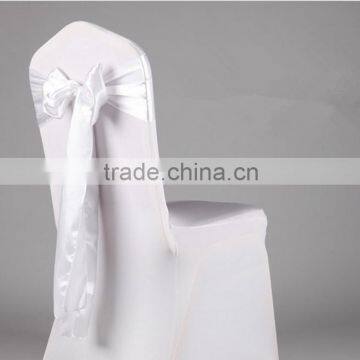 white satin chair sashes plain dyed satin fabric for banquet wedding Party Decoration Bow, home and hotel