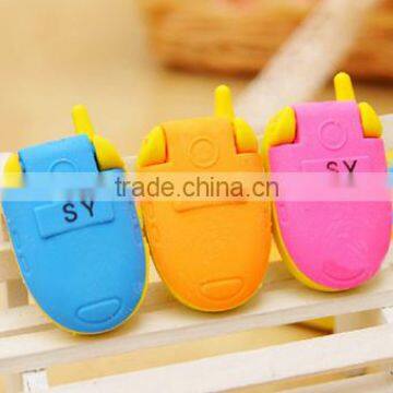 Cartoon and cute eraser, mobile phone shape eraser