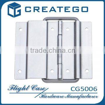 Road case hardware hinge with lid stay