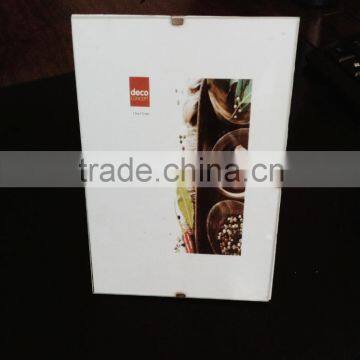 Clip Snap Frameless Glass Photo Frame With Large Foam Corners for Table or Wall Hanging photo-2