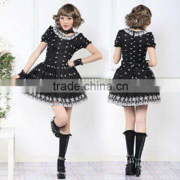 PUNK GOTHIC LOLITA ALICE FLORAL DRESS Lolita Dress Sweet 81077
