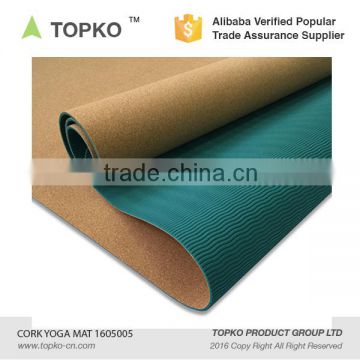 TOPKO new generation TPE cork yoga mat natural cork mat