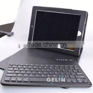 Removable Keyboard Case pink leather case bluetooth keyboard for ipad 2