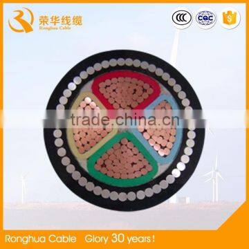 2016 hot selling copper conductor 3 core 4 core pvc electric cable