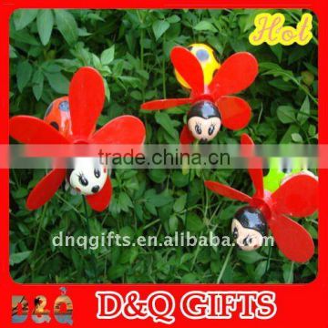 plastic ladybug windmill garden stake