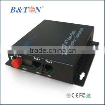 2 channel telephone fiber optic converter